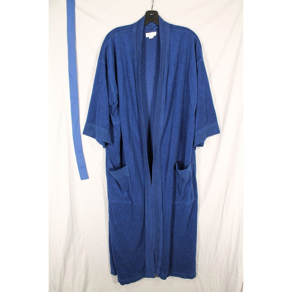 VTG WALTER PYE'S Men's LIGHTWEIGHT FLEECE Tie Belt POCKETS Lounge ROBE OSFA